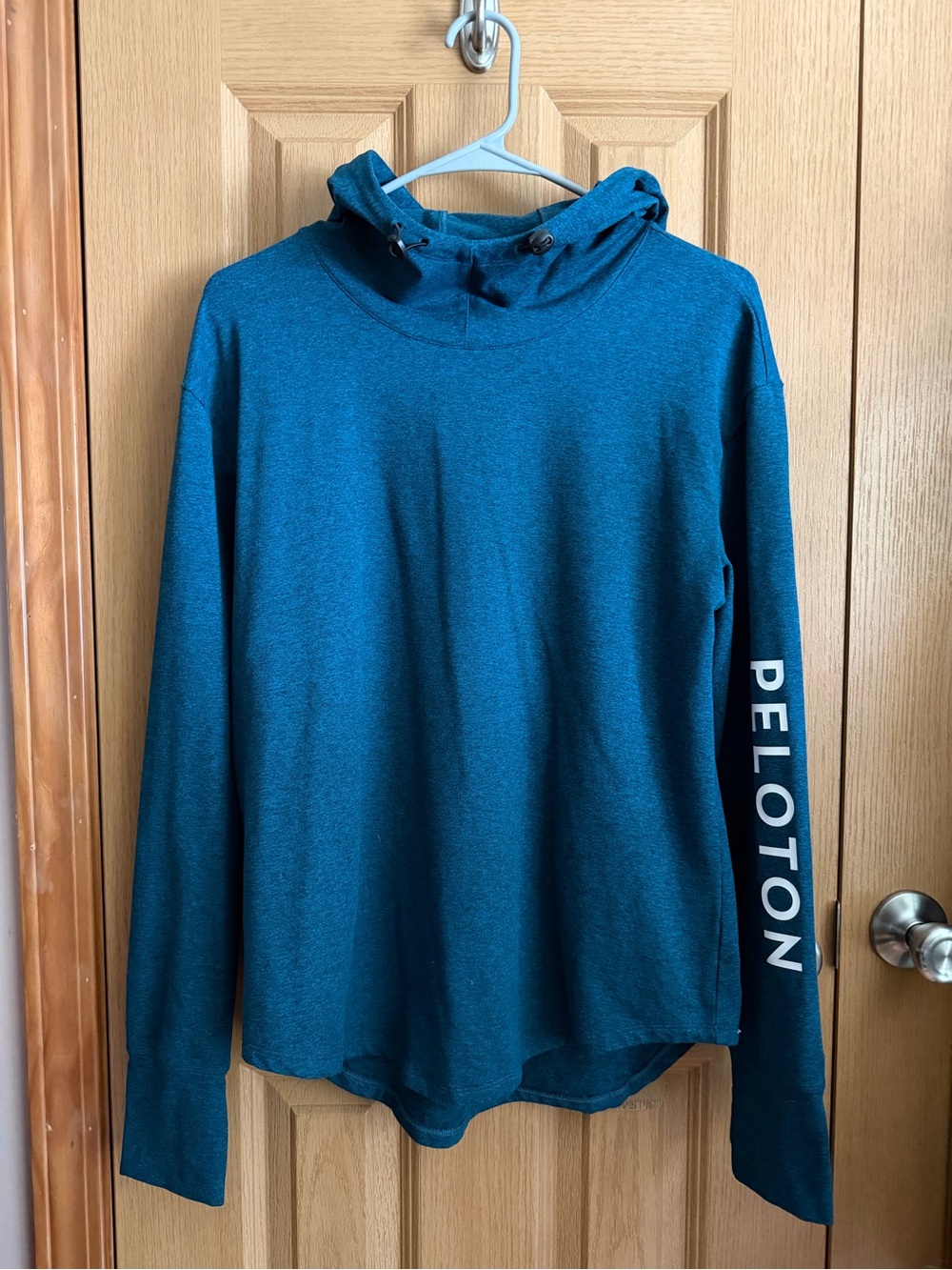 Peloton Dream Blend Hooded Pullover Sweatshirt Teal | Size Medium